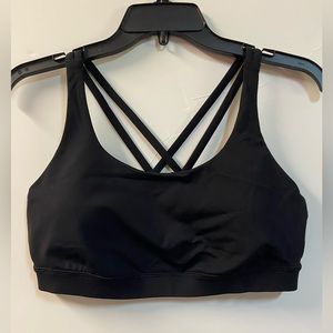 Black Lululemon Energy Bra Size 10
Medium Support, B–D Cups
